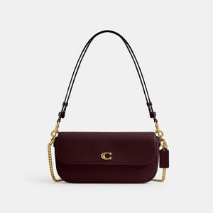 Coach Brook Flap Chain Bag Brass/Merlot